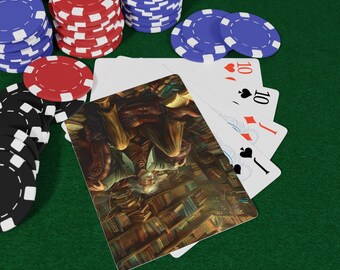 ブックワームポーカートランプセット、ゲーマーギフト、カジノナイト
