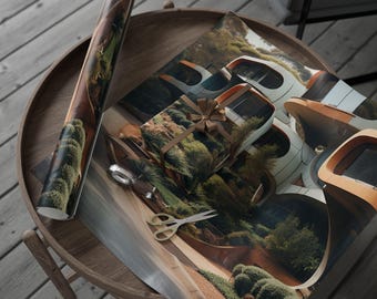 Omslagspapper för Australiens arkitektur, unika presentinslagningsark, miljövänlig inslagning, konstnärlig presentinslagning, kreativa förpackningsidéer