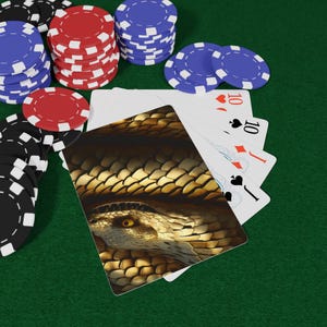 Snake Skin Poker Spielkarten, einzigartiges Game Night Zubehör, Geschenk für Gamer, Kasino-Partyzubehör, Wohnkultur, Poker Night Fun