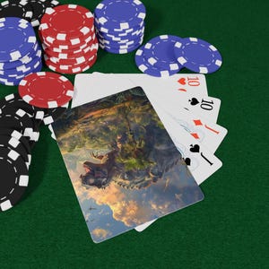 Dinosaur World Playing Cards - Prehistoric Creature Deck, Jurassic Art Cards, Adventure Poker Set, Gift for Dinosaur Fans, Game Night