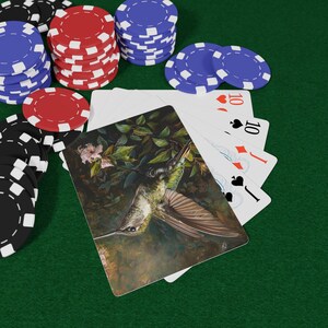 Naipes de póker Hummingbird, baraja artística con diseño de colibrí, regalo para gamers, coleccionable único, noche de juegos en familia