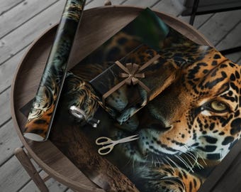 Jaguar Wrapping Paper, Animal Print Gift Wrap, Eco-Friendly Nature Decor, Wild Animal Gift Wrap, Unique Birthday Wrapping Paper