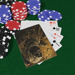 Tödliches Omen Artistic Poker Spielkarten Set, Halloween Spiele, Gothic Decor, Geschenk für Gamer, Halloween Parties, Cardistry, Poker Night