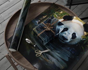 Chinesische Tiere Geschenkpapier, umweltfreundliche Geschenkverpackung, niedliches Panda-Design, Tierliebhaber Geschenk, nachhaltige Verpackungslösung, lustige Geschenkverpackung