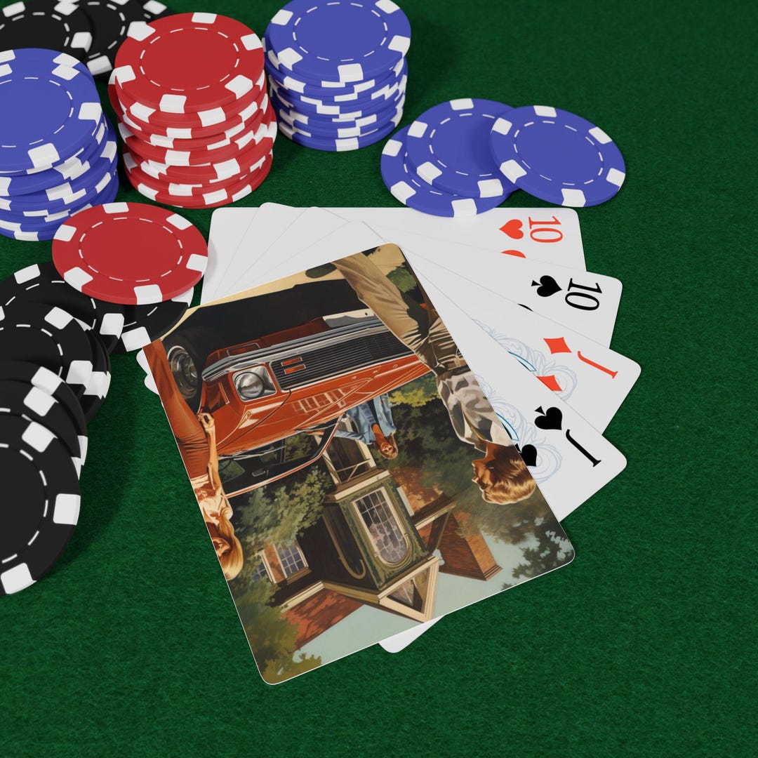 Paquet de cartes à jouer géantes Jumbo pour la famille, jeux de fête, jeu de poker, cartes pour tours de magie 52