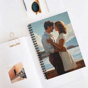 Romantic Gestures Spiral Notebook - Ruled Line, Love Journal, Wedding Guest Book, Anniversary Gift, Home Office Decor, Gift for Him or Her