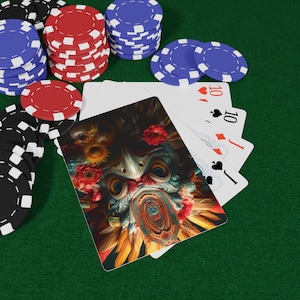 Mexiko Tiere Poker Spielkarten, künstlerisches Kartenspiel für Gamer, Geschenk für die Pokernacht, Einzigartiges Kartendesign, Sammlerstück