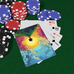 Cartas de póker New Beginnings, baraja artística, cartas coloridas, imprescindible para una noche de juegos divertida, regalo único para gamers.
