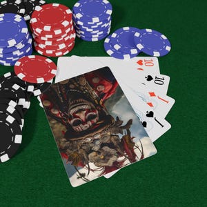 Cartas de pôquer peruanas para noites de jogos, cartas colecionáveis exclusivas, presente para amantes de pôquer, jogos de cartas, cartas de baralho para decoração de casa