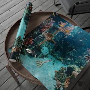 Marine Conservation Wrapping Papers - Ocean-Themed Gift Wrap for Birthdays, Holidays, Parties, Home Decor, Art Projects, Holiday Gift Wrap