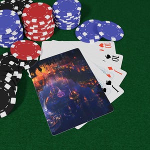 ファントムフェスティバル トランプ - 神秘的なテーマ、幽霊と魔法のデザイン、ファンタジーデッキ、ポーカーゲーム、ゲームナイト、カードゲームの楽しみ