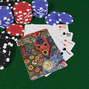 Mosaic Haven Poker Spielkarten, Einzigartiges Deck, Geschenk für Gamer, Wohnkultur, Spielnacht Essential, Poker Spielnacht Spaß, Kasinonacht