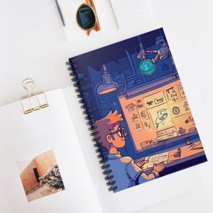 Quaderno a spirale per lo sviluppo del prodotto - Ideale per studenti e sognatori, perfetto per la scuola, per tenere un diario, per prendere appunti, come regalo