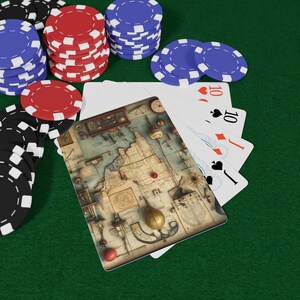 Naipes Inventor Atlas: Inventos revolucionarios, mentes visionarias y estética steampunk, Baraja de exploración, Noche de juegos, Juegos de cartas