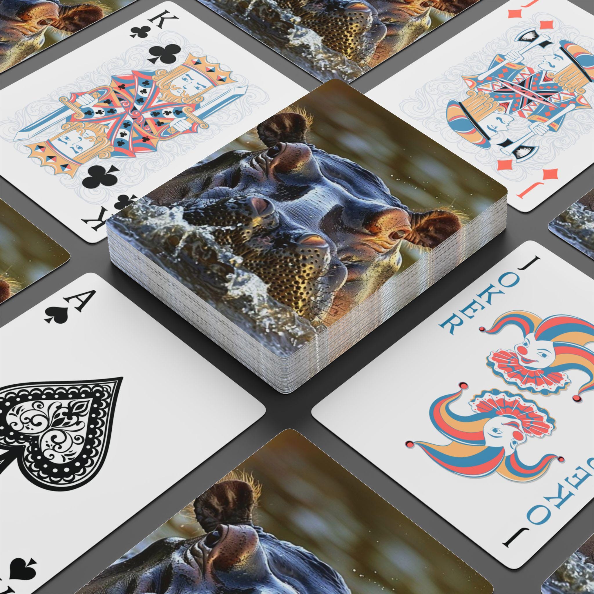 Hippo Playing Cards - Wildlife-inspired Deck, Adorable