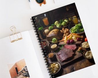Ireland Food Spiral Notebook - Ruled Line, Cooking Journal, Recipe Notebook, Foodie Gift, Kitchen Decor, Culinary Inspiration Journal