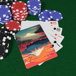 Carte da gioco da poker con simboli giapponesi - Regalo unico per giochi di carte, serate di gioco in famiglia, oggetti da collezione, appassionati di poker, arredamento per la casa