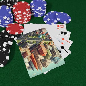 Carte da gioco Isometric Cityscapes Poker - Set da gioco unico, regalo divertente per giocatori di carte, carte da gioco essenziali per serate di gioco, carte da gioco personalizzate, poker
