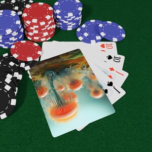 Cartas de pôquer Microscopic World, presente exclusivo para jogadores, jogos de cartas, noites de cassino, baralho colecionável, acessórios divertidos para festas