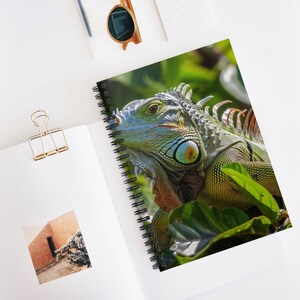 Iguana Spiral Notebook - Ruled Line | Nature Lover&#39;s Journal, Wildlife Sketchbook, Eco-Friendly Stationery, Gift for Animal Lovers