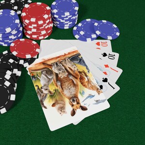 Juego de cartas con animales australianos, accesorio divertido para una noche de juego, regalo perfecto para amantes del póker, baraja con temática animal, juego de cartas único.