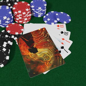 マグネティックフィールドポーカートランプセット - ユニークなデザイン、ゲームナイトの必需品、ゲーマーへのギフト、カードゲーム、ホームデコレーション、スタイリッシュなカードデッキ