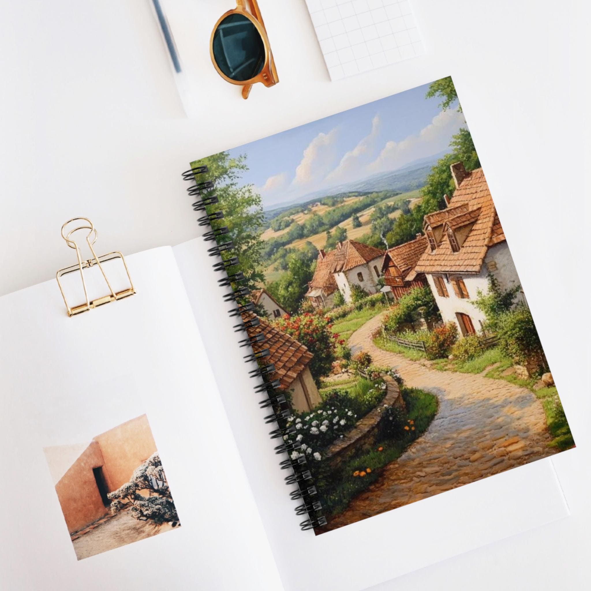 Rural Line Note Book Village Life Spiral Notebook - Ruled Line, Rural Journal, Countryside ...