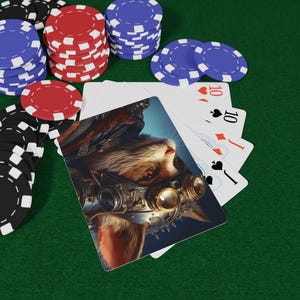 Juego de cartas Steampunk Animals: una baraja única para juegos de cartas, regalos para gamers, noches de póker, amantes de los gatos y coleccionistas.