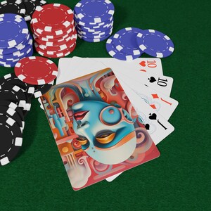 Juego de cartas de póker "Abstract Dreams" / Regalo único para jugadores, coleccionistas y aficionados a las cartas / Baraja de cartas ilustradas personalizadas