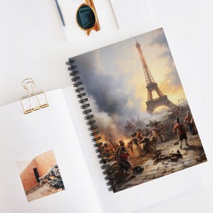 French History Spiral Notebook, Sketchbook, Journal, Gift for Artists, Stationery for Students, Creative Writing Journal, Fun Sketchbook