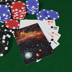 Cosmic Constellations pokerspeelkaartenset | Deck met melkwegthema voor game-avonden, uniek cadeau voor pokerliefhebbers, gamers en verzamelaars