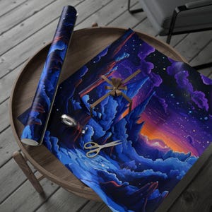Papier do pakowania Celestial Wonders, Kosmiczny papier do pakowania prezentów, Pakowanie prezentów urodzinowych o tematyce kosmicznej, Pakowanie prezentów Starry Night, Niepowtarzalne opakowania świąteczne