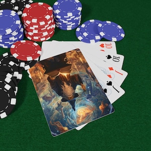 Cartes à jouer au poker Wizard Academy, Jeux de cartes, Cadeaux pour les joueurs, Amateurs de fantasy, Décoration de sorcier, Accessoires de jeux de société, Jeu de poker amusant