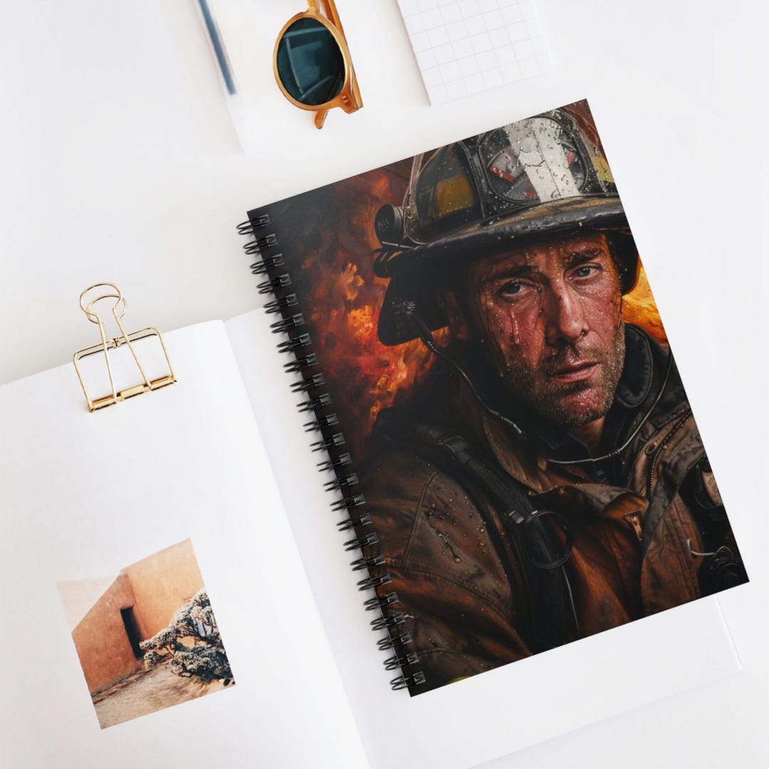 Firefighter Spiral Notebook - Heroic Service Journal, First Responder ...