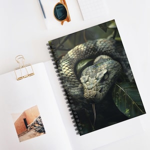 Snake Spiral Notebook - Nature-Inspired, Perfect for Artists, Students and Nature Lovers, Journal, Sketchbook, Gift, Eco-Friendly