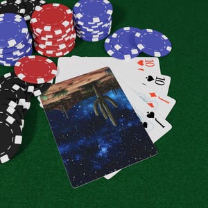 Naipes Desert Night Skies: Juego de cartas de póker único, cartas de cactus estrellados, regalo para gamers, decoración del hogar, noche de juegos en familia, noche de póker