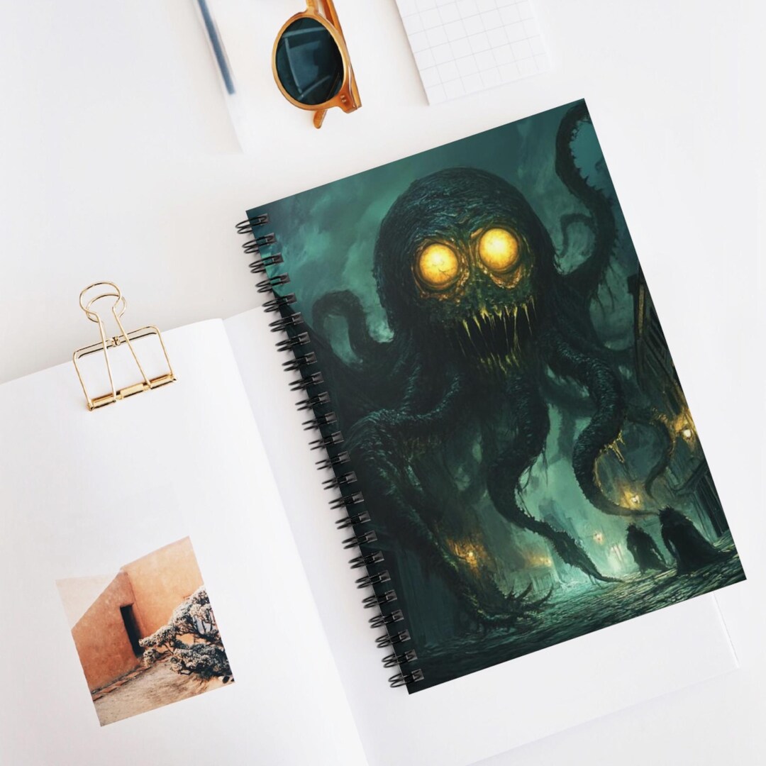 Scary Sights Spiral Notebook - Horror Lover's Journal, Spooky Gift Idea ...