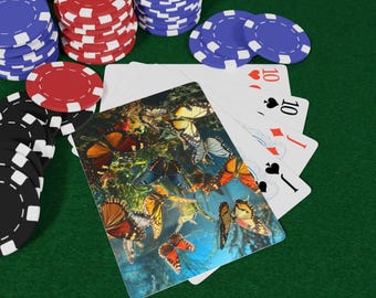Butterfly Garden Playing Cards - Floral and Nature Deck, Vibrant Butterfly Illustrations, Garden and Wildlife Cards, Fun Playing Cards