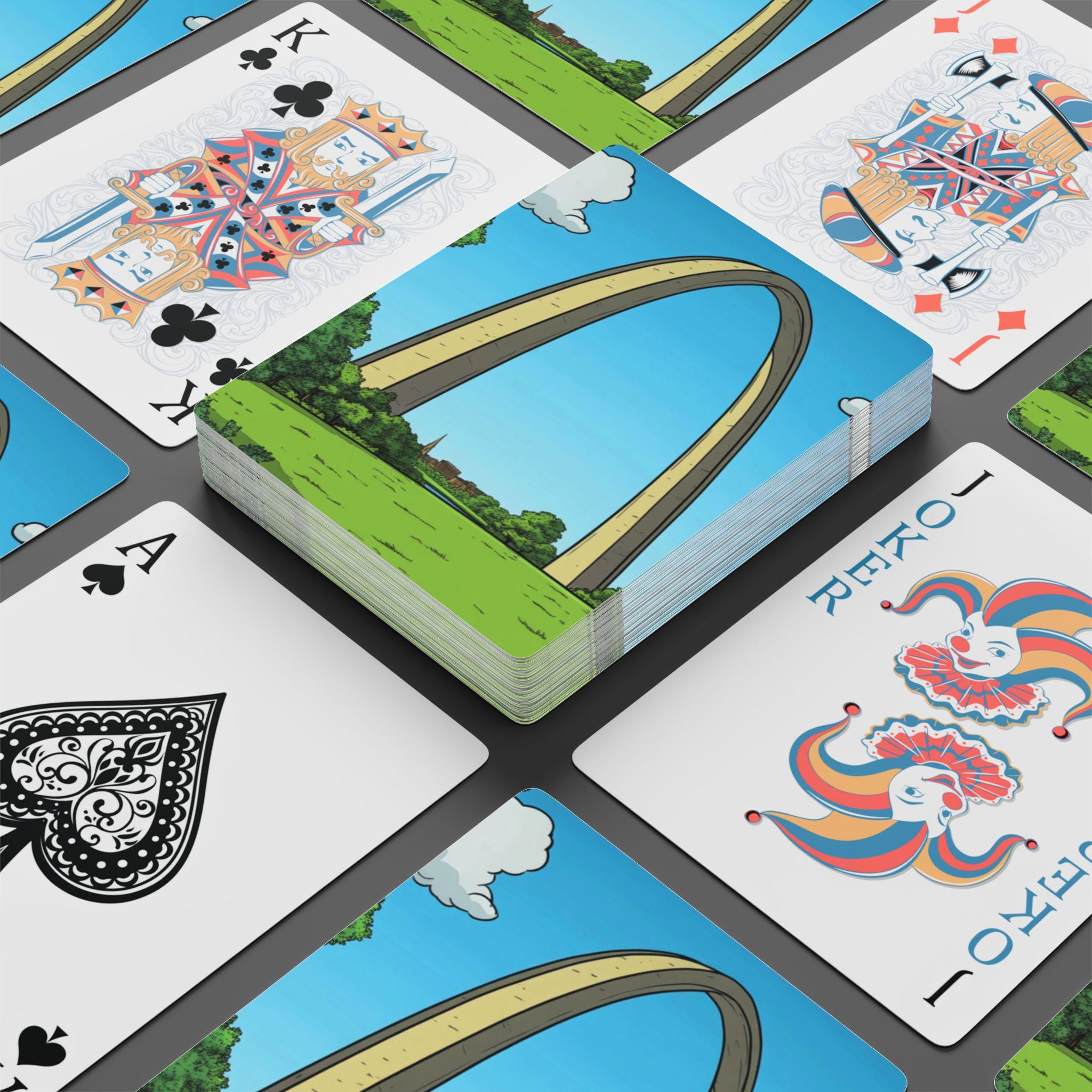 Gateway Arch Poker Playing Cards, Unique Game Card Set, Gift for