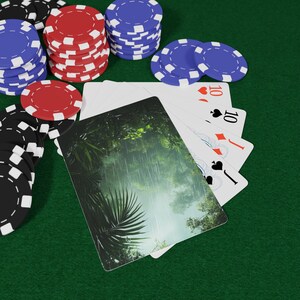 Jungle Rainstorm Spielkarten, einzigartige Pokerkarten, Spieleabend wesentlich, Geschenk für Kartenspieler, Partyzubehör, Spaß für Pokerbegeisterte