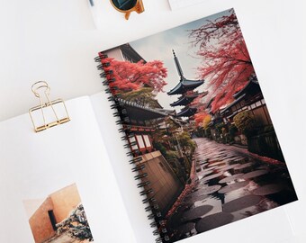 Kyoto Spiral Notebook - Perfect for Journaling, Note-Taking, Inspiration, Travel Diary, Gifts for Students, Fun Sketchbook, Travel Diary