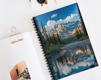 Canadian Rockies Spiral Notebook - Ruled Line, Nature Lover's Journal, Mountain Diary, Scenic Gift Idea, Travel Planner, Wilderness Art