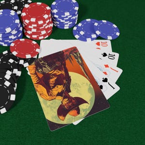 Naipes de póker Space Cowboys, Juego de cartas del Salvaje Oeste, Naipes, Naipes de póker de rodeo, Noche de juegos, Noche de póker, Naipes