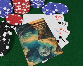 Naipes Universo Paralelo: Baraja de ciencia ficción surrealista, cartas de arte multiverso, juego de póker cósmico, regalo para fanáticos y soñadores de la ciencia ficción.