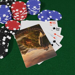 Juego de cartas de póker con motivos chinos: regalo único para una noche de juego de cartas, decoración con temática de casino, artículos esenciales para una noche de póker, cartas coleccionables