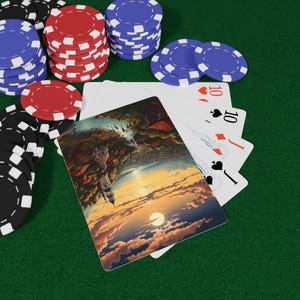 Juego de cartas de póker de Serbia con diseño escénico, perfecto para noches de juego, regalo para jugadores, baraja coleccionable, decoración del hogar, clásico.