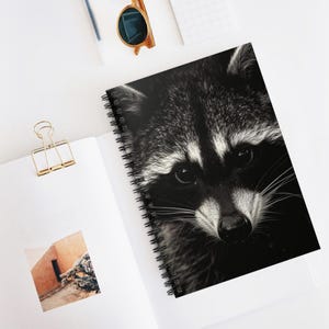 Raccoon Spiral Notebook, Nature Lover Gift, Wildlife Journal, Eco-Friendly Stationery, Animal Lover Supplies, Unique Office
