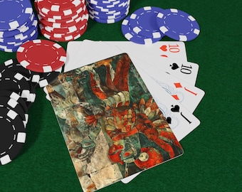 Stars Stripes Pattern Playing Cards Set, Unique Card Deck for Game