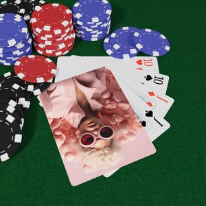 Conjunto de cartas de pôquer de alta costura - Estilo vintage chique, essencial para a noite de jogos, presente exclusivo para amantes de cartas, baralhos colecionáveis, decoração para casa