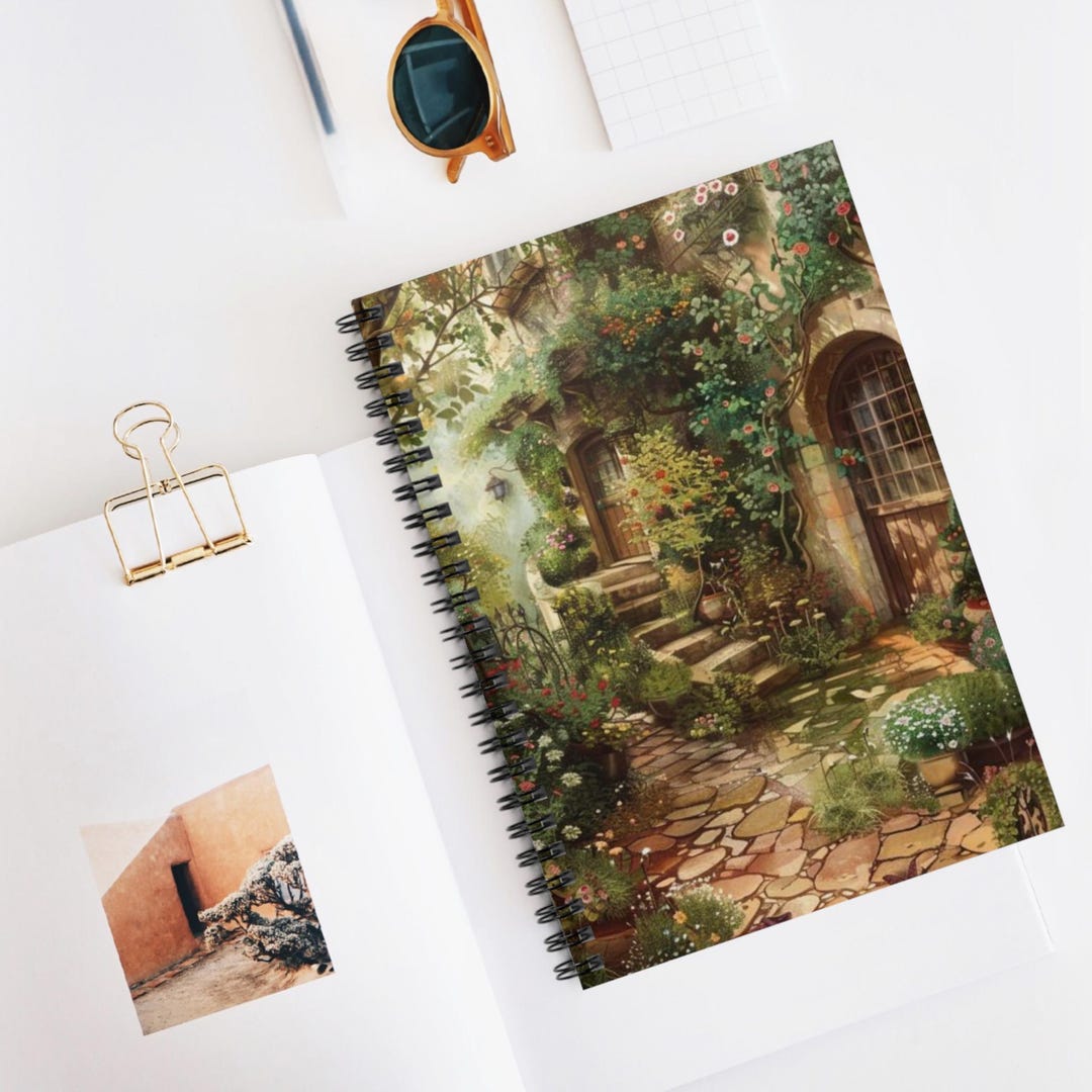 Secret Garden Retreat Spiral Notebook - Ruled Lines, Perfect for ...